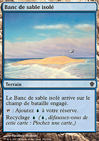 Banc de sable isol - 