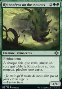 Rhinocros au dos noueux - 