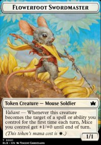 Flowerfoot Swordmaster Token - Bloomburrow