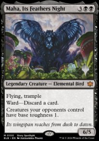 Maha, Sa Nocturnissime Plume - Planeswalker symbol stamped promos