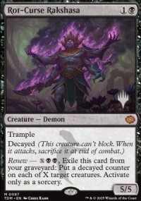 Rakshasa de maldiction de putrfaction - Planeswalker symbol stamped promos