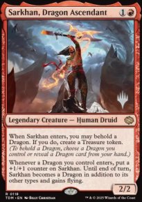 Sarkhan, dragon ascendant - Planeswalker symbol stamped promos