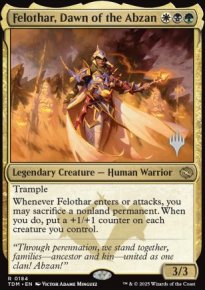 Felothar, Aube des Abzans - Planeswalker symbol stamped promos