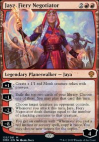 Jaya, ngociatrice ardente - Planeswalker symbol stamped promos