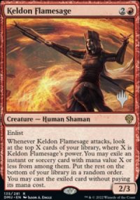 Sage des flammes kelde - Planeswalker symbol stamped promos