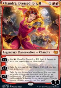 Chandra, tout feu tout flamme - Planeswalker symbol stamped promos