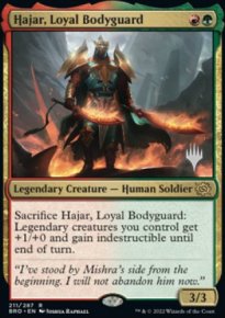 Hajar, garde du corps loyal - Planeswalker symbol stamped promos