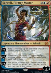 Saheeli, matresse de filigrane - Planeswalker symbol stamped promos