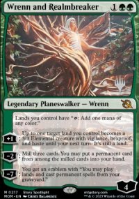 Wrenn et le Briseroyaume - Planeswalker symbol stamped promos