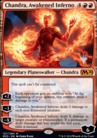 Chandra, fournaise veille - Planeswalker symbol stamped promos