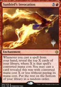 Invocation de l'oiseau-soleil - Planeswalker symbol stamped promos