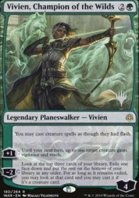 Vivien, championne des terres sauvages - Planeswalker symbol stamped promos