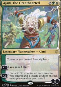 Ajani au Grandcur - Planeswalker symbol stamped promos