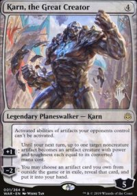 Karn, le grand crateur - Planeswalker symbol stamped promos