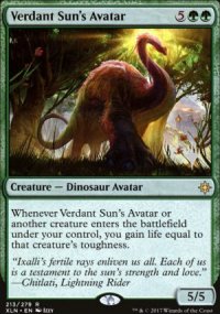 Avatar du Soleil verdoyant - Planeswalker symbol stamped promos