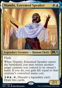 Niambi, oratrice respecte - Planeswalker symbol stamped promos