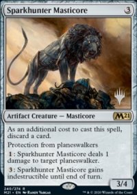 Masticore traqueuse d'tincelle - Planeswalker symbol stamped promos