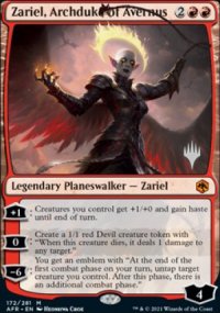 Zariel, archiduchesse d'Averne - Planeswalker symbol stamped promos