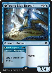 A-Jeune dragon bleu<br>A-Augure des sables - MTG Arena: Rebalanced Cards